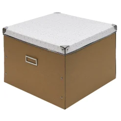 Rangement|Gifi Boîte de rangement en carton design bicolore motif terrazzo