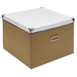 Rangement|Gifi Boîte de rangement en carton design bicolore motif terrazzo