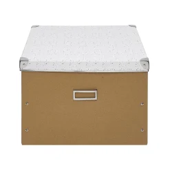 Rangement|Gifi Boîte de rangement en carton design bicolore motif terrazzo