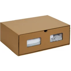 Rangement|Gifi Boîte de rangement en carton avec fenêtre transparente 23xH16x34cm