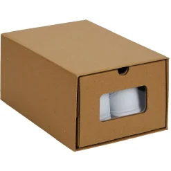 Rangement|Gifi Boîte de rangement en carton avec fenêtre transparente 46xH16x34cm