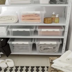 Rangement|Gifi Boîte de rangement en plastique transparent 32L