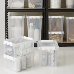 Rangement|Gifi Boîte de rangement en plastique transparent 32L