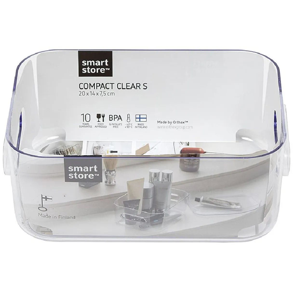 Entretien Du Linge|Gifi Boîte de rangement en plastique transparent SmartStore Compact Clear S