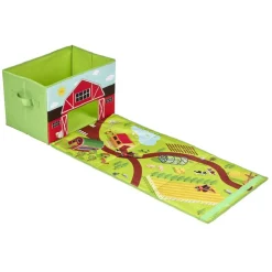 Rangement|Gifi Boîte de rangement ferme agricole avec tapis de jeu dépliable 2en1