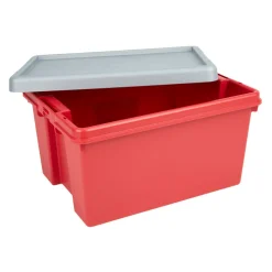 Rangement|Gifi Boîte de rangement incassable Bambox 16 L rouge gris