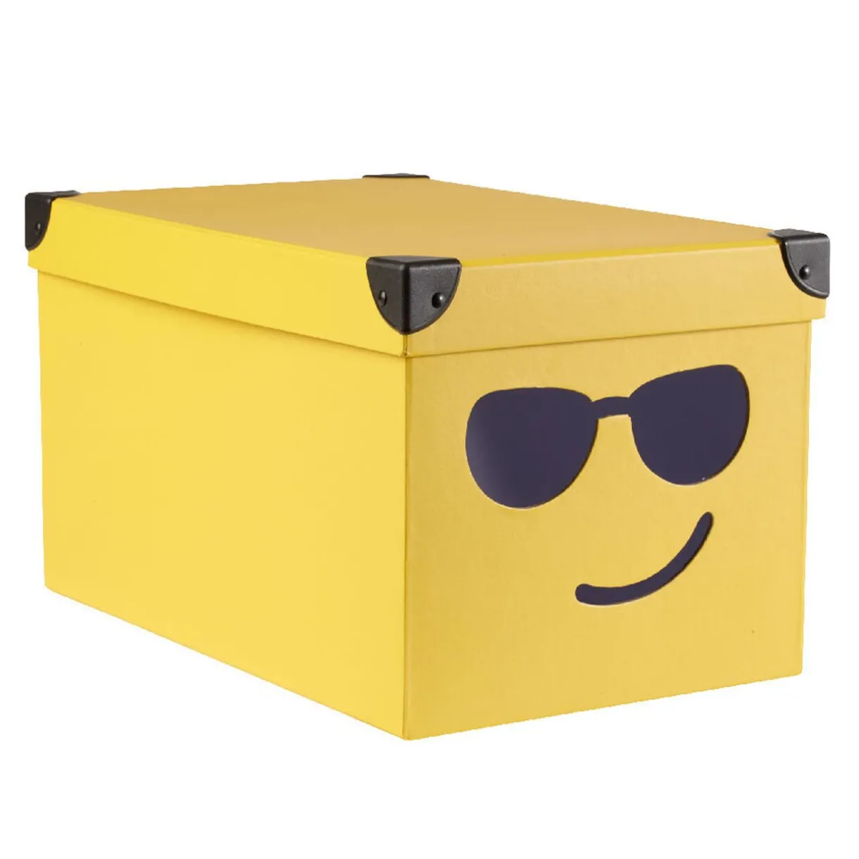 Rangement|Gifi Boîte de rangement jaune design Smiley