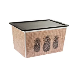 Rangement|Gifi Boîte de rangement motif ananas 50 L