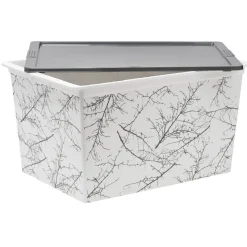 Rangement|Gifi Boîte de rangement motif branche nordique 50 L