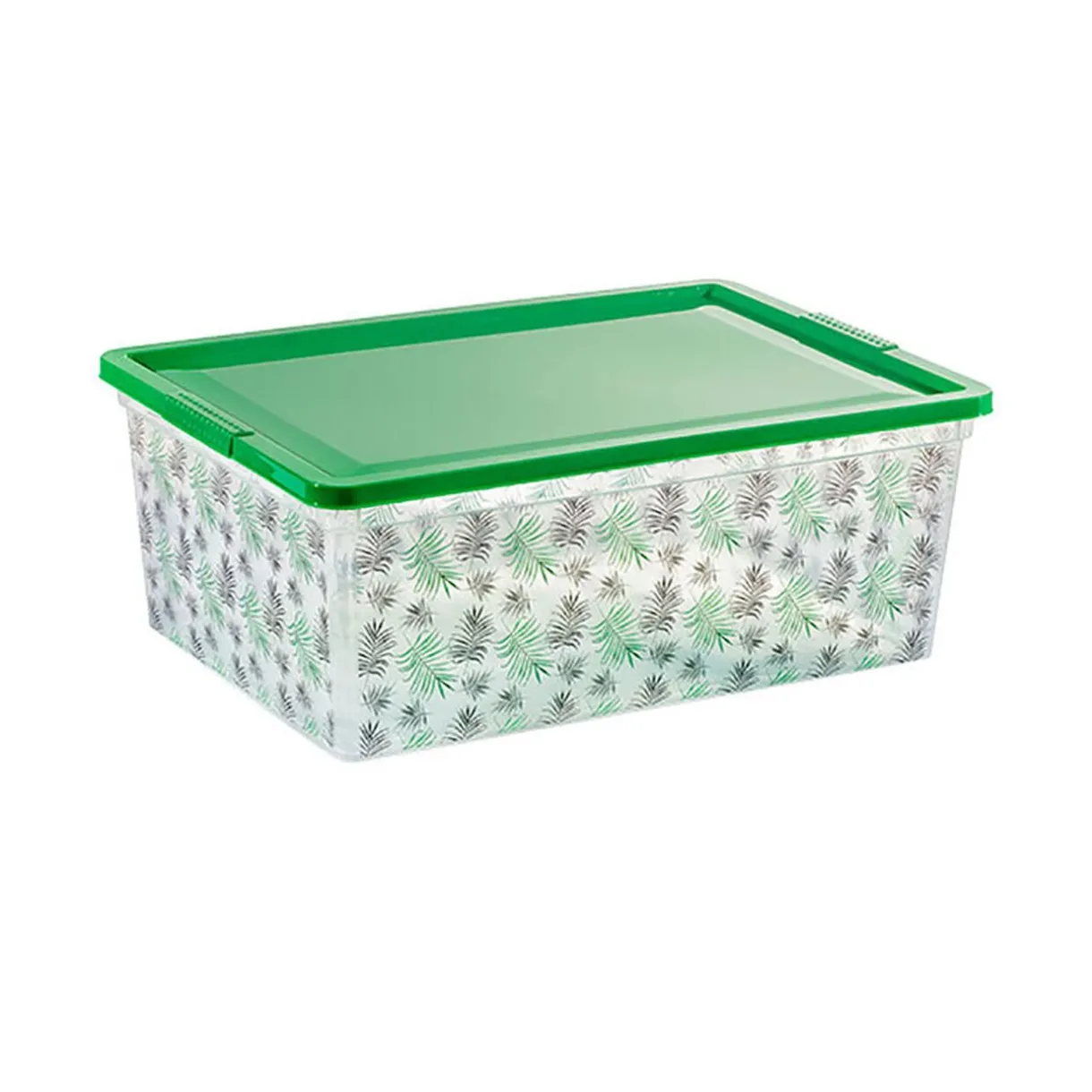 Rangement|Gifi Boîte de rangement motif feuilles de palmier 27 L