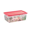 Rangement|Gifi Boîte de rangement motif flamant rose et feuilles 6 L