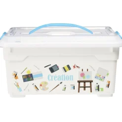 Hot Gifi Boîte de rangement motif loisirs créatifs 12L