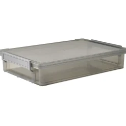 Rangement|Gifi Boîte de rangement noir fumé A4 fermeture clip 4L