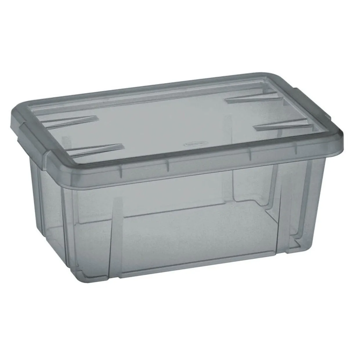 Rangement|Gifi Boîte de rangement noir transparent avec couvercle 4,4L