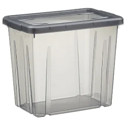 Rangement|Gifi Boîte de rangement noir transparent avec couvercle 8,8L