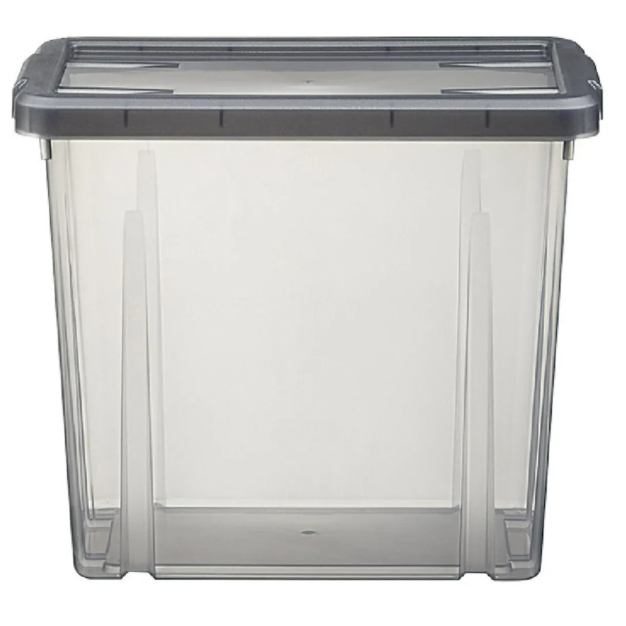 Rangement|Gifi Boîte de rangement noir transparent avec couvercle 8,8L