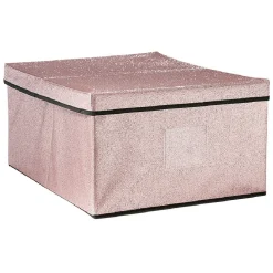 Entretien Du Linge|Gifi Boîte de rangement pailletée avec couvercle 3 couleurs