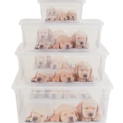 Rangement|Gifi Boîte de rangement plastique 10 L design chat ou chiots