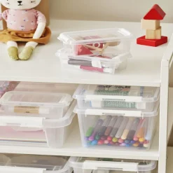 Entretien Du Linge|Gifi Boîte de rangement plastique transparent 1L