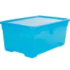 Rangement|Gifi Boîte de rangement plastique bleu 45 L
