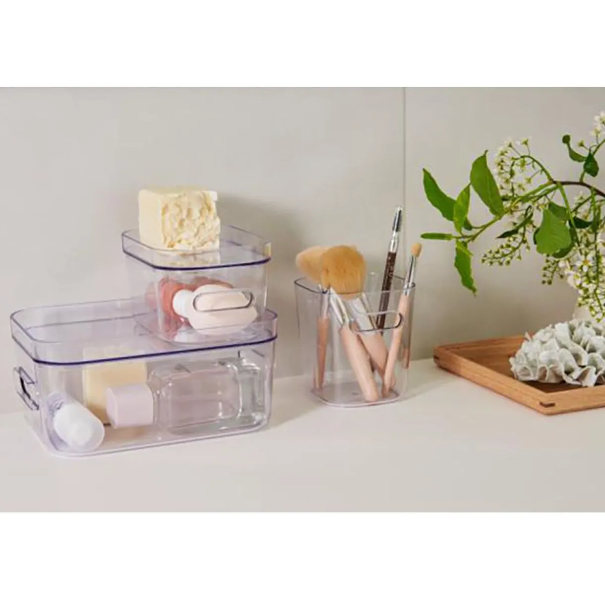 Entretien Du Linge|Gifi Boîte de rangement plastique transparent SmartStore Compact Clear XS