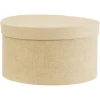 Rangement|Gifi Boîte de rangement ronde beige Ø22xH12cm