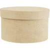 Rangement|Gifi Boîte de rangement ronde beige Ø15xH9cm