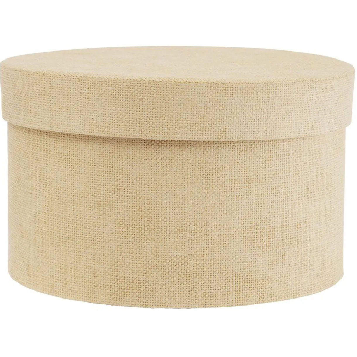 Rangement|Gifi Boîte de rangement ronde beige Ø15xH9cm