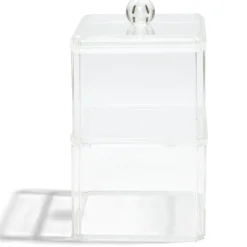 New Gifi Boîte de rangement salle de bain 2 compartiments 9,3x9,3xH15,5cm