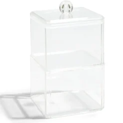 New Gifi Boîte de rangement salle de bain 2 compartiments 9,3x9,3xH15,5cm