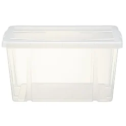 Rangement|Gifi Boîte de rangement transparente avec couvercle 30L