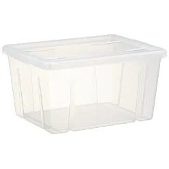 Rangement|Gifi Boîte de rangement transparente avec couvercle 30L