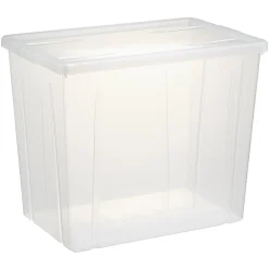 Rangement|Gifi Boîte de rangement transparente avec couvercle 82L