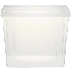 Rangement|Gifi Boîte de rangement transparente avec couvercle 82L