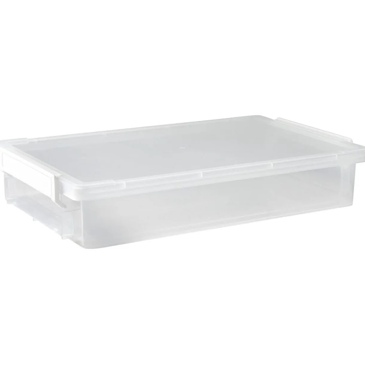 Rangement|Gifi Boîte de rangement transparente A4 fermeture clip 4L