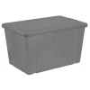 Rangement|Gifi Boîte de rangement transparente gris fumé 54L