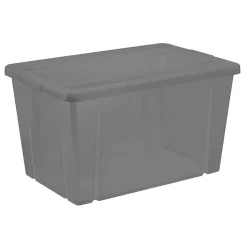 Rangement|Gifi Boîte de rangement transparente gris fumé 54L