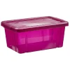 Rangement|Gifi Boîte de rangement violet transparent avec couvercle 4,4L