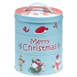 Boîte en métal 3 niveaux design Noël^Gifi Outlet