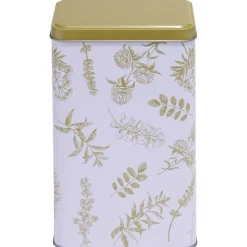 Boîte en métal imprimé feuillage 13x10xH20cm^Gifi Discount