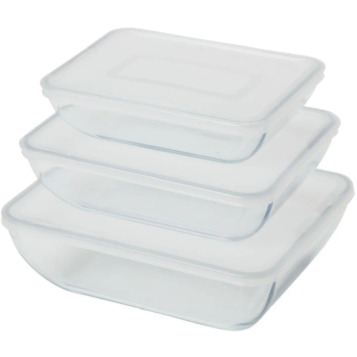 Boîte en verre avec couvercle plastique x3^Gifi