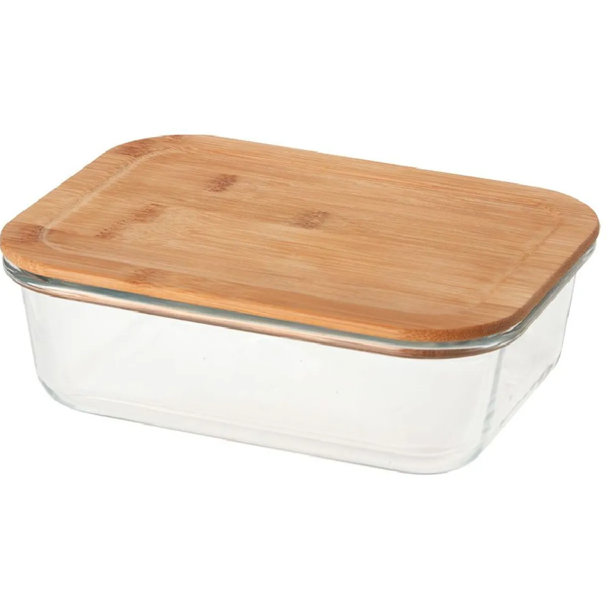 Boîte en verre et bambou 1,5 L^Gifi