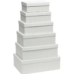 Entretien Du Linge|Gifi Boîte gigogne en carton uni x6