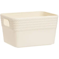 Discount Gifi Boîte plastique beige 14x11xH8,5cm