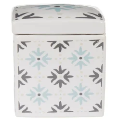 Nettoyage Et Entretien|Gifi Boîte poubelle à coton blanche carreau de ciment