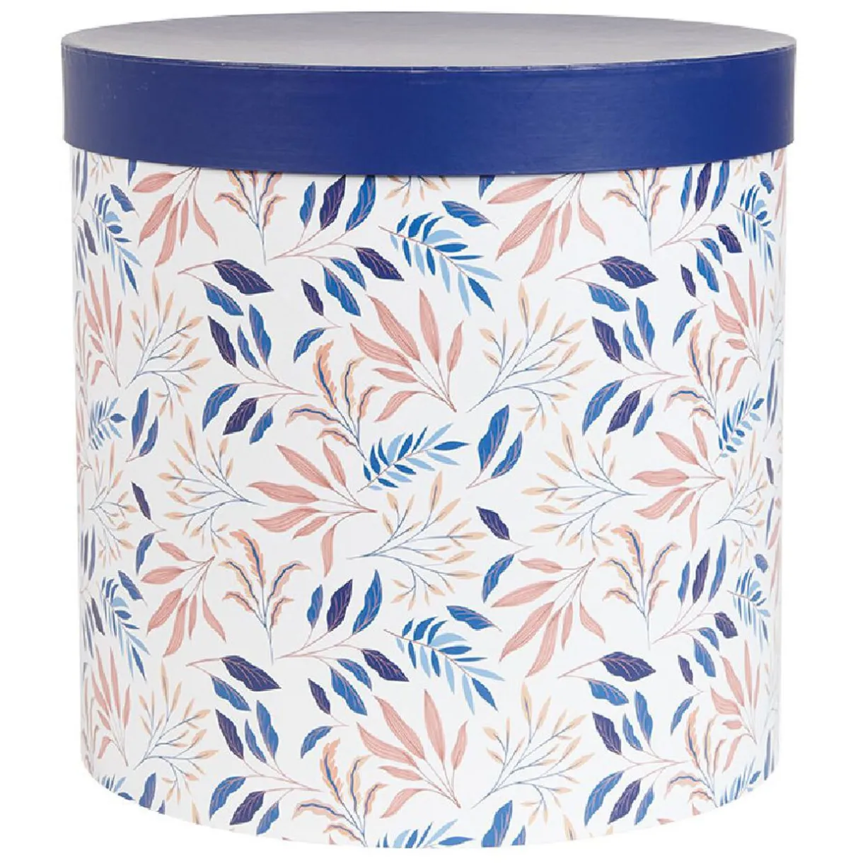Entretien Du Linge|Gifi Boîte rangement ronde déco empilable motif fleuri bleu et blanc x3