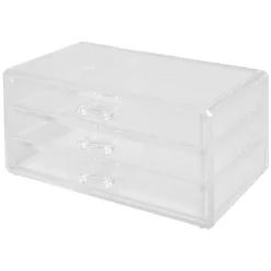 Hot Gifi Boîte rectangulaire 3 tiroirs transparents