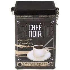 Boîte rectangulaire en métal design café noir^Gifi Online