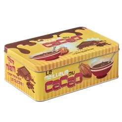 Boîte rectangulaire en métal le meilleur du cacao^Gifi