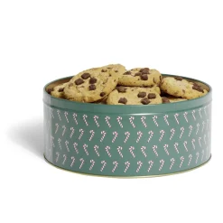Boîte ronde en métal Ø22cm motif sucres d'orge rouge et vert^Gifi New